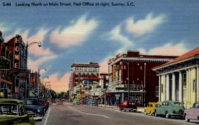 Main Street - Sumter, South Carolina SC Postcard