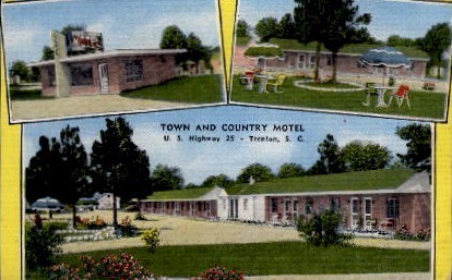 Town and Country Motel and Cafe - Trenton, South Carolina SC Postcard