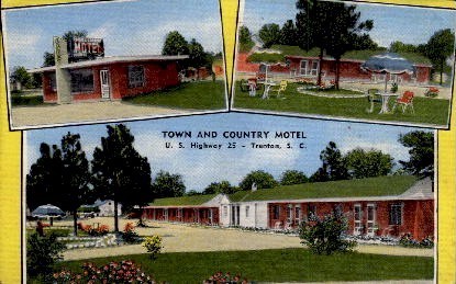 Town and Country Motel and Cafe - Trenton, South Carolina SC Postcard