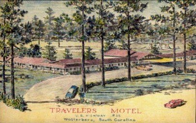 Travelers Motel - Walterboro, South Carolina SC Postcard