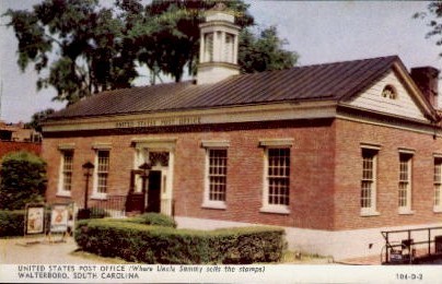 U.S. Post Office - Walterboro, South Carolina SC Postcard
