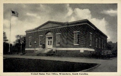 U.S. Post Office - Winnsboro, South Carolina SC Postcard