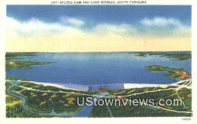 Saluda Dam & Lake Murray - South Carolina SC Postcard