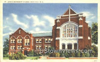 St. John's Methodist Church - Rock Hill, South Carolina SC Postcard