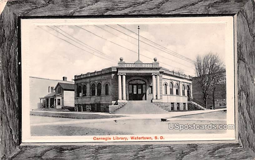 Carnegie Library - Watertown, South Dakota SD Postcard