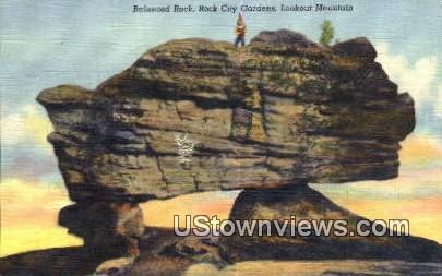Balanced Rock - Lookout Mountain, Tennessee TN Postcard