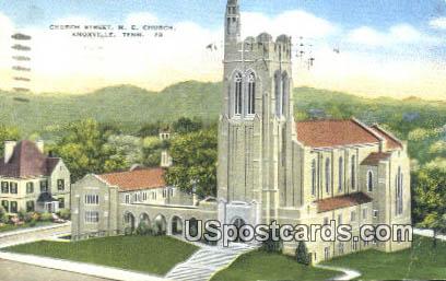 Church Street, ME Church - Knoxville, Tennessee TN Postcard