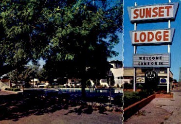 Sunset Lodge  - Abilene, Texas TX Postcard