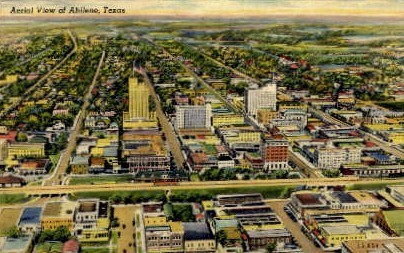 Aerial View - Abilene, Texas TX Postcard