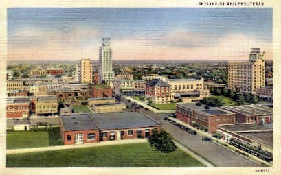 Skyline - Abilene, Texas TX Postcard
