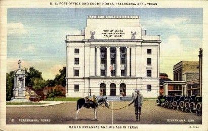 U.S. Post Office And Court House  - Texarkana, Texas TX Postcard