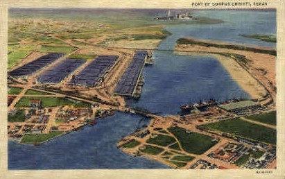 Port of Corpus Christi - Texas TX Postcard