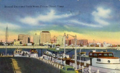 Seawall Steps and Yacht Basin - Corpus Christi, Texas TX Postcard