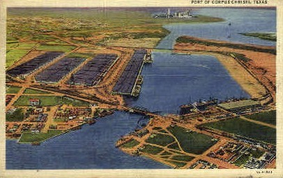 Port of Corpus Christi - Texas TX Postcard