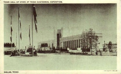 Texas Hall Of State - Dallas Postcard