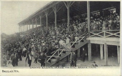 Grand Stand Race Track, State Fair - Dallas, Texas TX Postcard