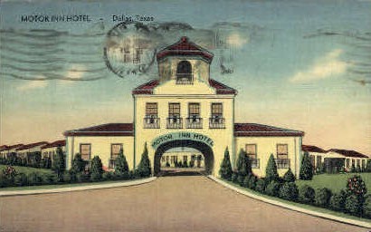 Motor Inn Hotel - Dallas, Texas TX Postcard