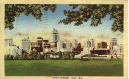 Skyline - Dallas, Texas TX Postcard