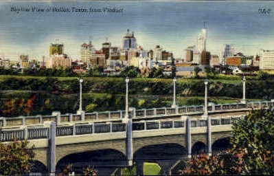 Skyline View of Dallas - Texas TX Postcard