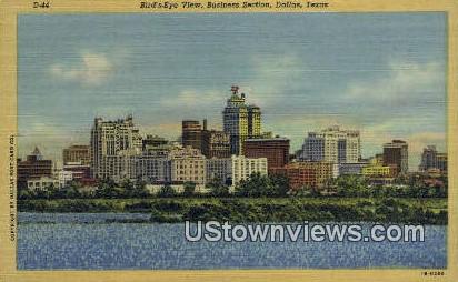 Business Section - Dallas, Texas TX Postcard