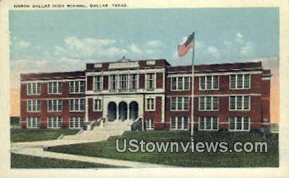 North Dallas High School - Texas TX Postcard