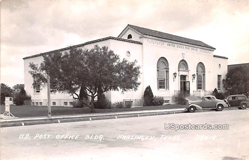 Us Post Office Building - Harlingen, Texas TX Postcard
