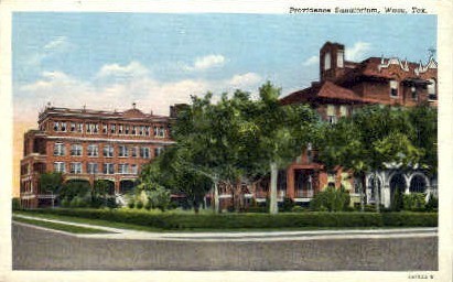 Providence Sanatorium - Waco, Texas TX Postcard