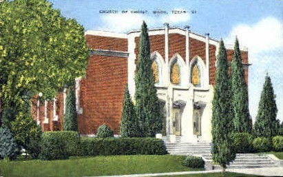 Church of Christ - Waco, Texas TX Postcard