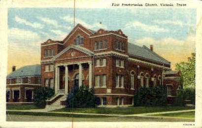 First Presbyterian Church - Victoria, Texas TX Postcard