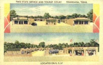Two State Service - Texarkana, Texas TX Postcard