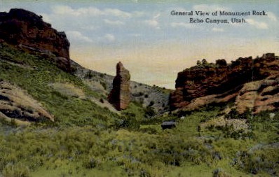 Monument Rock - Echo Canyon, Utah UT Postcard
