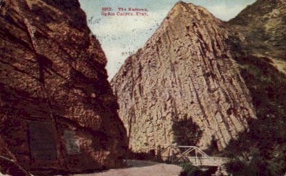 The Narrows - Ogden Canyon, Utah UT Postcard