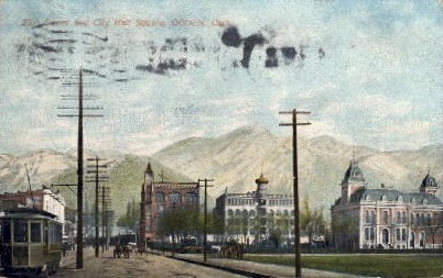 City Hall Square - Ogden, Utah UT Postcard