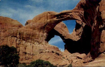 Bouble Arch - Arches National Monument, Utah UT Postcard