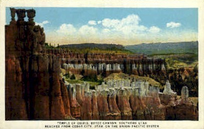 Temple of Osiris - Bryce Canyon, Utah UT Postcard