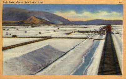 Salt Beds  - Great Salt Lake, Utah UT Postcard