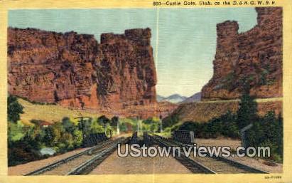 Castle Gate, UT     ;     Castle Gate, Utah Postcard