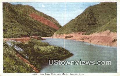 Pine Lake Reservoir - Ogden Canyon, Utah UT Postcard