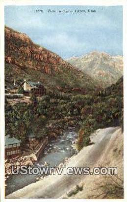 Ogden Canyon, Utah     ;     Ogden Canyon, UT Postcard