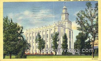 Mormon Temple - St George, Utah UT Postcard