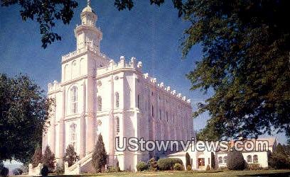 Mormon Temple - St George, Utah UT Postcard