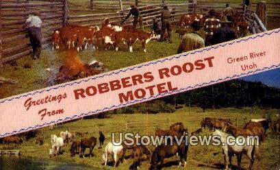 Robbers Roost Motel - Green River, Utah UT Postcard