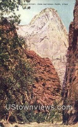 Mountain of Mystery - Zion National Park, Utah UT Postcard