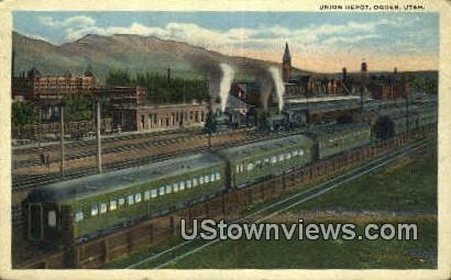 Union Depot - Ogden, Utah UT Postcard