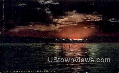 Great Salt Lake, UT     ;     Great Salt Lake, Utah Postcard