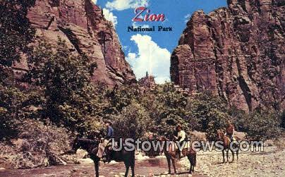 Zion National Park, UT     ;     Zion National Park, Utah Postcard