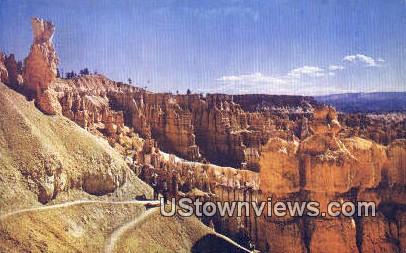 Switchbacks on Navajo Trail - Bryce Canyon National Park, Utah UT Postcard
