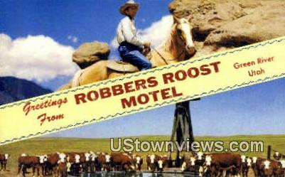 Robbers Roost Motel - Green River, Utah UT Postcard