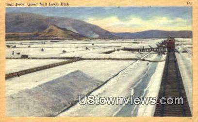 Salt Beds - Great Salt Lake, Utah UT Postcard