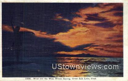 Great Salt Lake, Utah, UT, Postcard